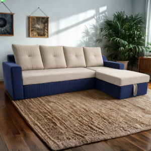 Modern two-tone L-shaped sectional sofa