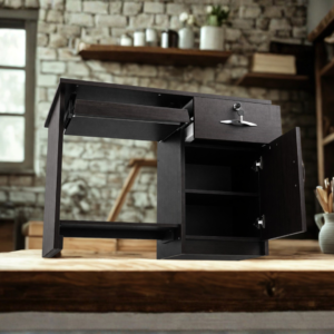 Compact modern office desk unit
