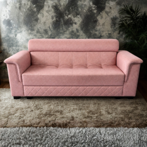 Dusty pink tufted 3 Seater sofa
