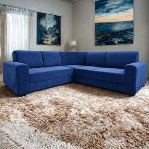 Royal blue modern Corner sofa