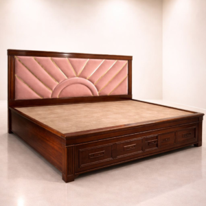 Golden Radiance Panel Bed with Storage
