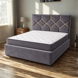 Elegant Single bed with gold accents